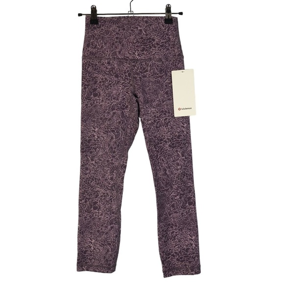 Lululemon Align Crop 21" Arabesque Antoinette Smoky Quartz Purple Athletic Pants - Picture 3 of 5
